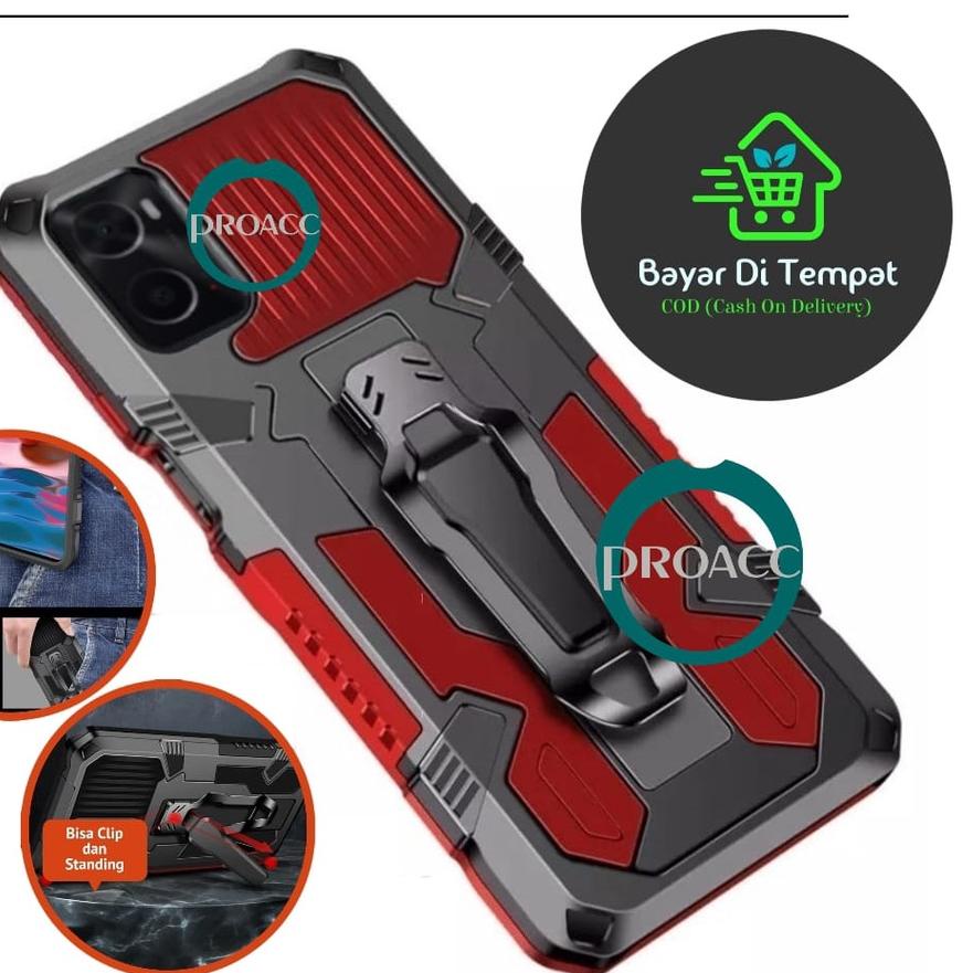 Promo - CASE HP KICKSTANDING CLIP FOR OPPO A76 CASING HP ROBOT CASE ARMOR KESING HP COVER CASE