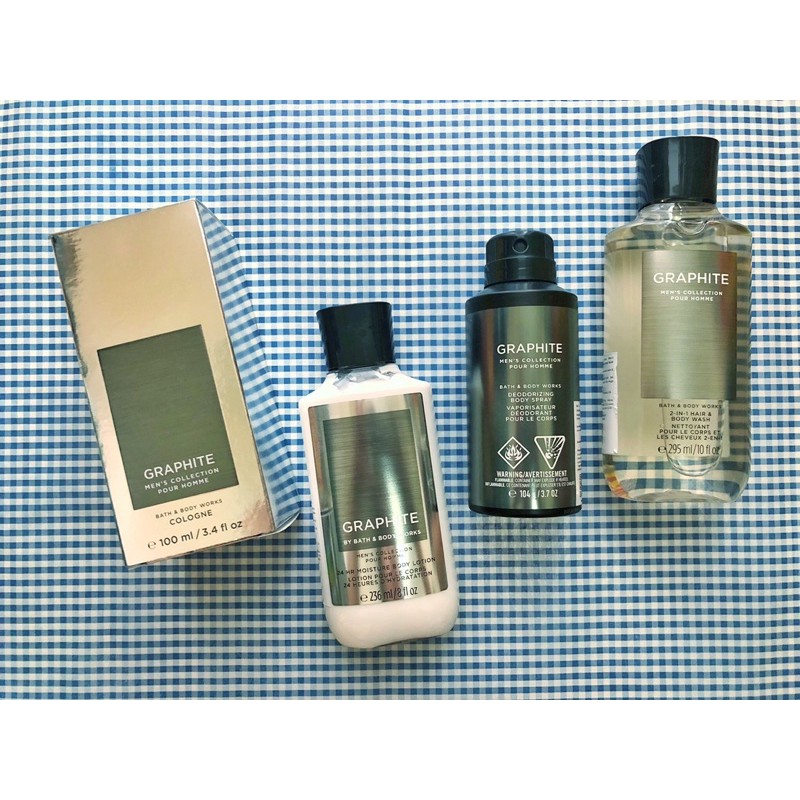 BATH AND BODY WORKS BBW GRAPHITE MEN’S COLLECTION MURAH