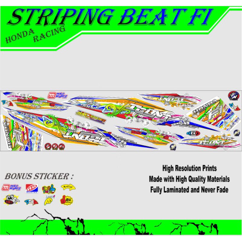 STRIPING VARIASI MOTOR BEAT FI THAILOOK KARAKTER