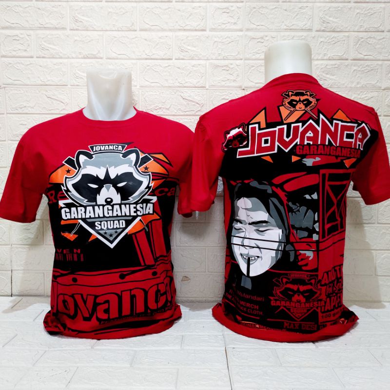 READY STOKKKK  LIMITED EDITION / KAOS JOVANCA GARANGANESIA SQUAD WARNA MERAH DAN PUTIH / KAOS TRUK D