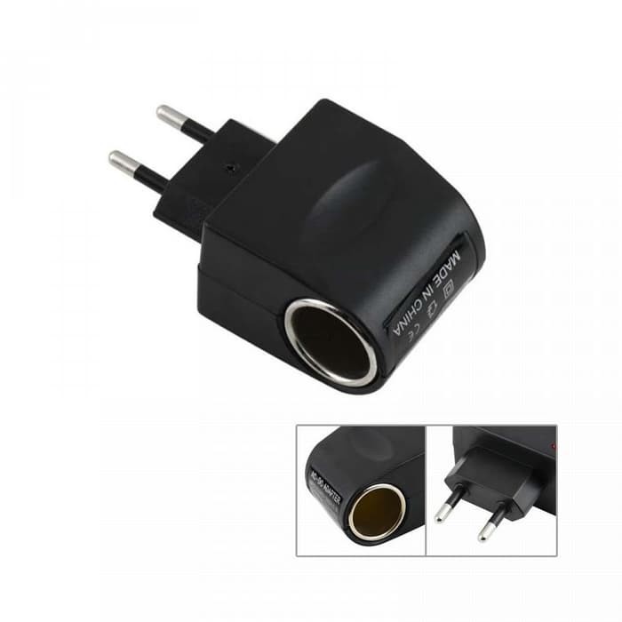 Adapter Car Charger Switch EU Plug 12V 500MA Mobile Travel Adaptor jack Mobil Charge jek converter