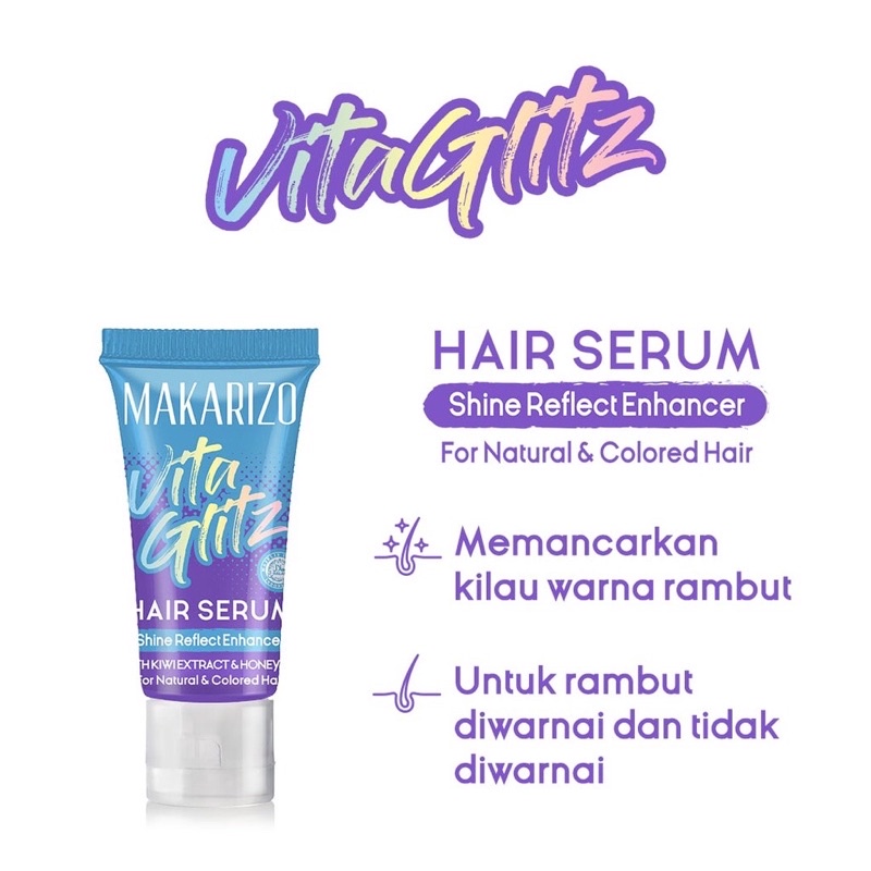 [BISA COD] Makarizo Vitaglitz Hair Serum 8ml - Vitamin rambut