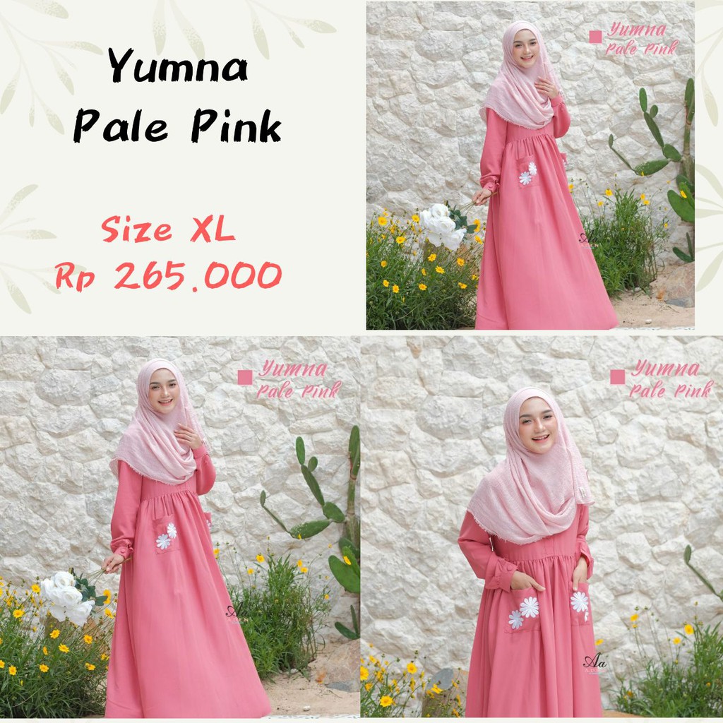 Aden Gamis Polos Yumna Dress Only Size XL Bahan Wollycrepe Premium