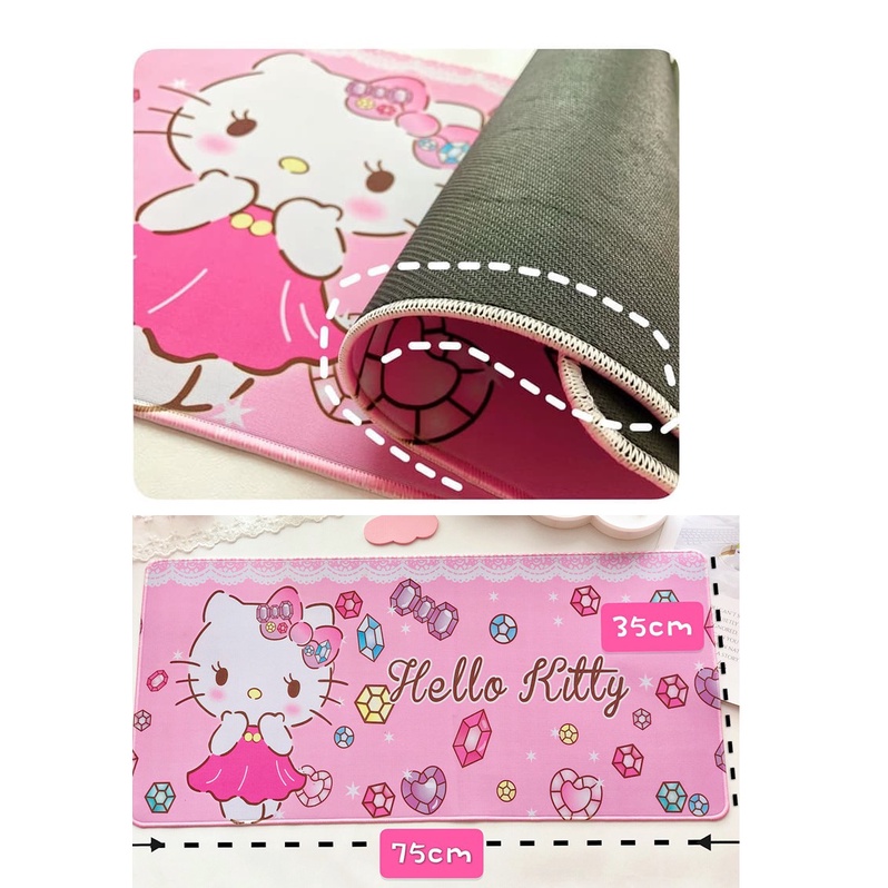 Mousepad Alas keyboard komputer Hello Kitty My Melody Doraemon Snoopy kuromi cinamoroll pompurin mouse pad part 2