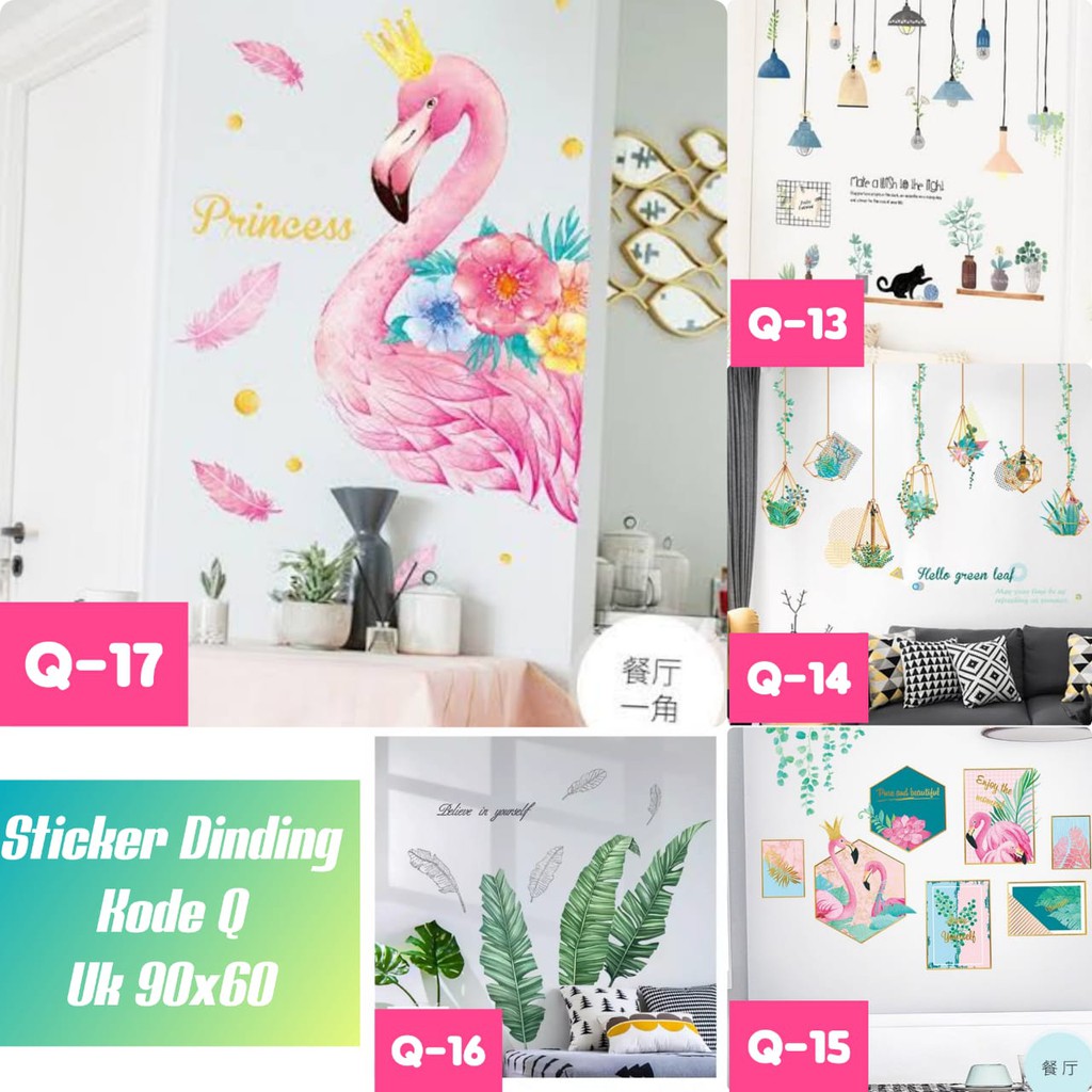 WALLSTIKER WALLSTICKER WALL STIKER STICKER DINDING FLAMINGO FLAMINGGO DAUN LITTLE PONY Q 03 05 15 16 18 20 24 25 DEKORASI TEMBOK WALLPAPER WALPAPER WALSTICKER WALSTIKER SETIKER JENDELA PINTU KACA KAMAR MANDI DEKORASI TAMAN RUMAH RUANG TIDUR TAMU ANAK ANAK