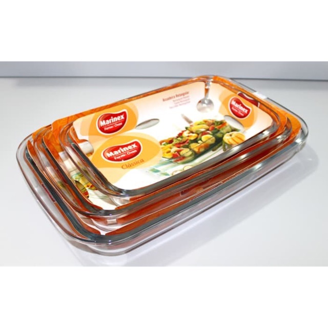 Loyang kaca marinex segi kecil / sedang