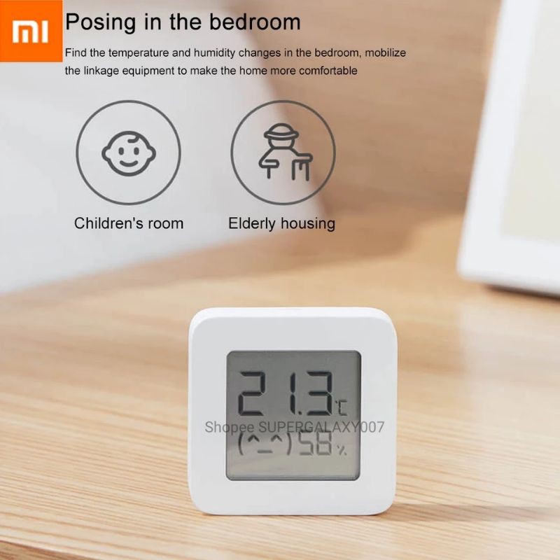 Mi jia Bluetooth Temperature Hygrometer Humidity Sensor 2 Temperatur Akurat Mijia Hygrometer