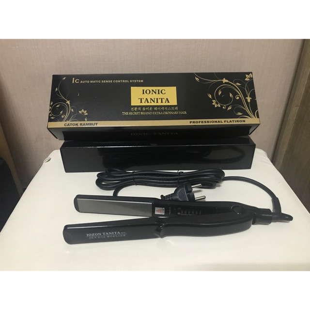 Catok Rambut Ionic Tanita 2 Jari (2.5cm) Asli Professional Flat Iron