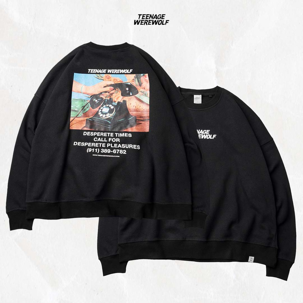 Teenage Werewolf Sweatshirt Hallo Black