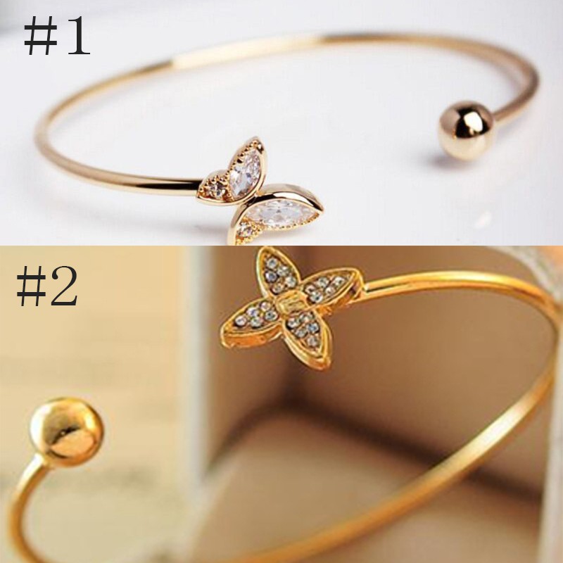 Gelang korea fashion kupu-kupu emas pembukaan Butterfly bracelet