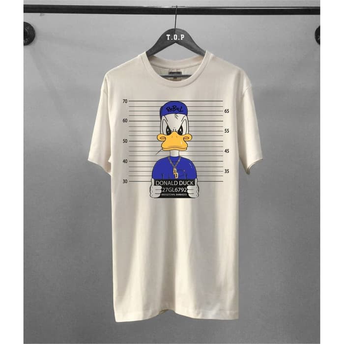 AntiMahalMahalShop | Kaos Murah Donald Duck  Baju Kaos Distro Pria Polos Putih Pendek Slimfit