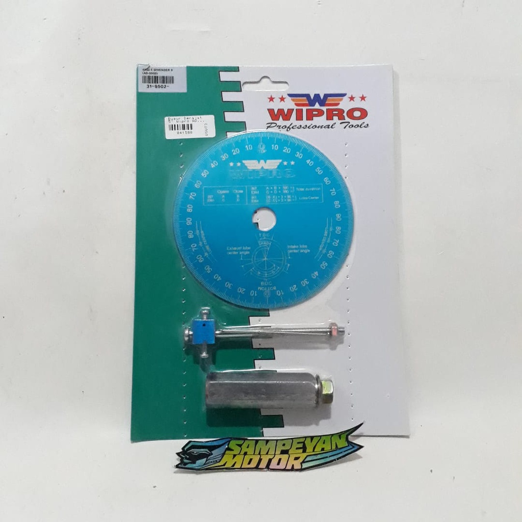Alat Ukur Sudut Pengapian Motor Angle Devinder Busur Derajat Wipro AD-0502