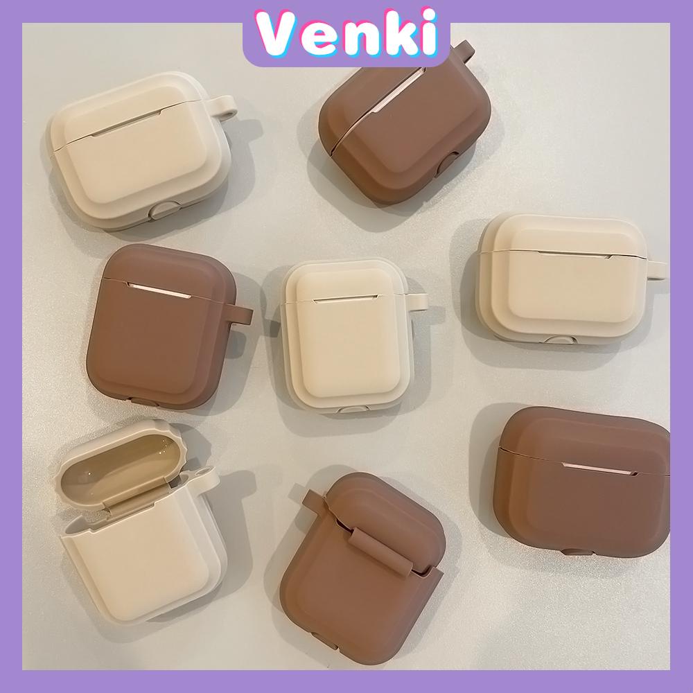 Airpods Pro Case Headphone Case Skin Feel Silicone Soft Case Shockproof Waterproof Full Coverage Brown Coffee Milk Tea Simple Style For Airpods1 Airpods2 Airpods3 Airpods Pro