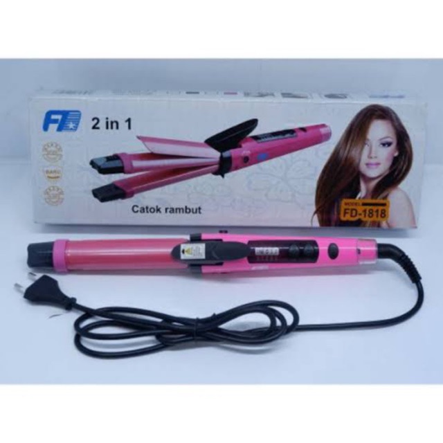 CATOK RAMBUT HIGH QUALITY FD 1818 2in1 catok lurus dan keriting nova