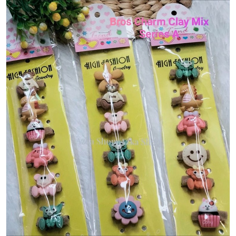 (6 pcs / setengah lusin) bros / Aksesoris Hijab / Bros Anak / Brooch / Bros Kartun / Bros Anak Lucu 