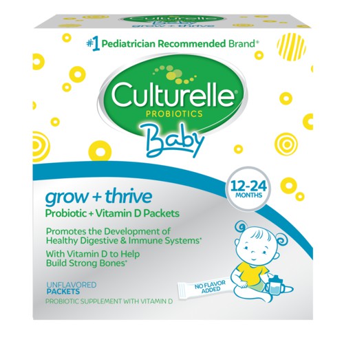 Culturelle Baby Grow + Thrive Probiotic + Vitamin D 30 Packets 12-24 Months Original USA