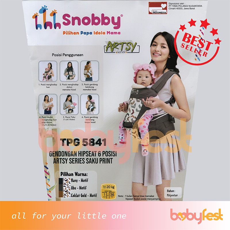 Original Aneka Gendongan Bayi Hip Seat  Snobby Artsy Summit Beach Bearly Athaya Emily Freya Zebra Twiza Jolly -Omiland Alpaca Rainbow Sloth