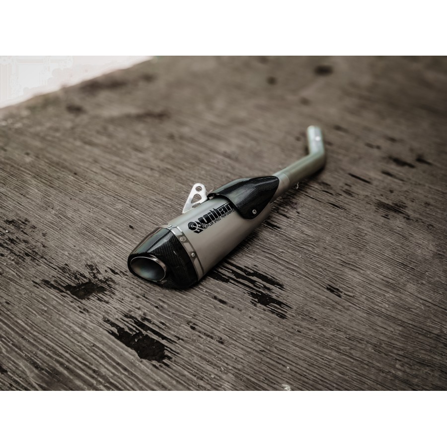 KNALPOT VILLAN ALMO + COVER CARBON SLIPON NINJA250 cbr250 r25 mt25