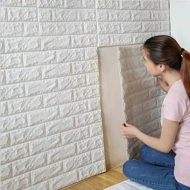 WALLPAPER EMBOS FOAM BATA PUTIH 70cm x 77cm Shopee WALLPAPER EMBOS FOAM BATA PUTIH 70cm x 77cm Shopee