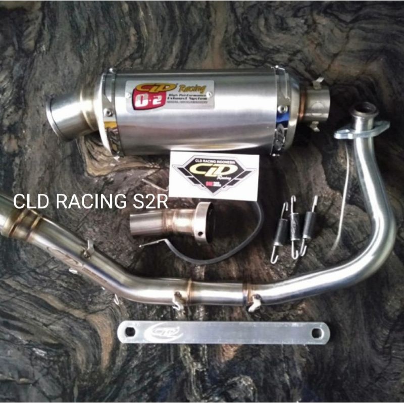 KNALPOT CLD RACING NEW VARIO 125/150 TYPE C2 OVAL DOFF PIPA ATAS ORI