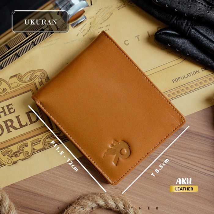 Dompet Lipat Kulit Pria Branded Reven Rogue Leather Wallet Bahan 100% Kulit Sapi Asli Original Premium Cowok Keren Terbaru