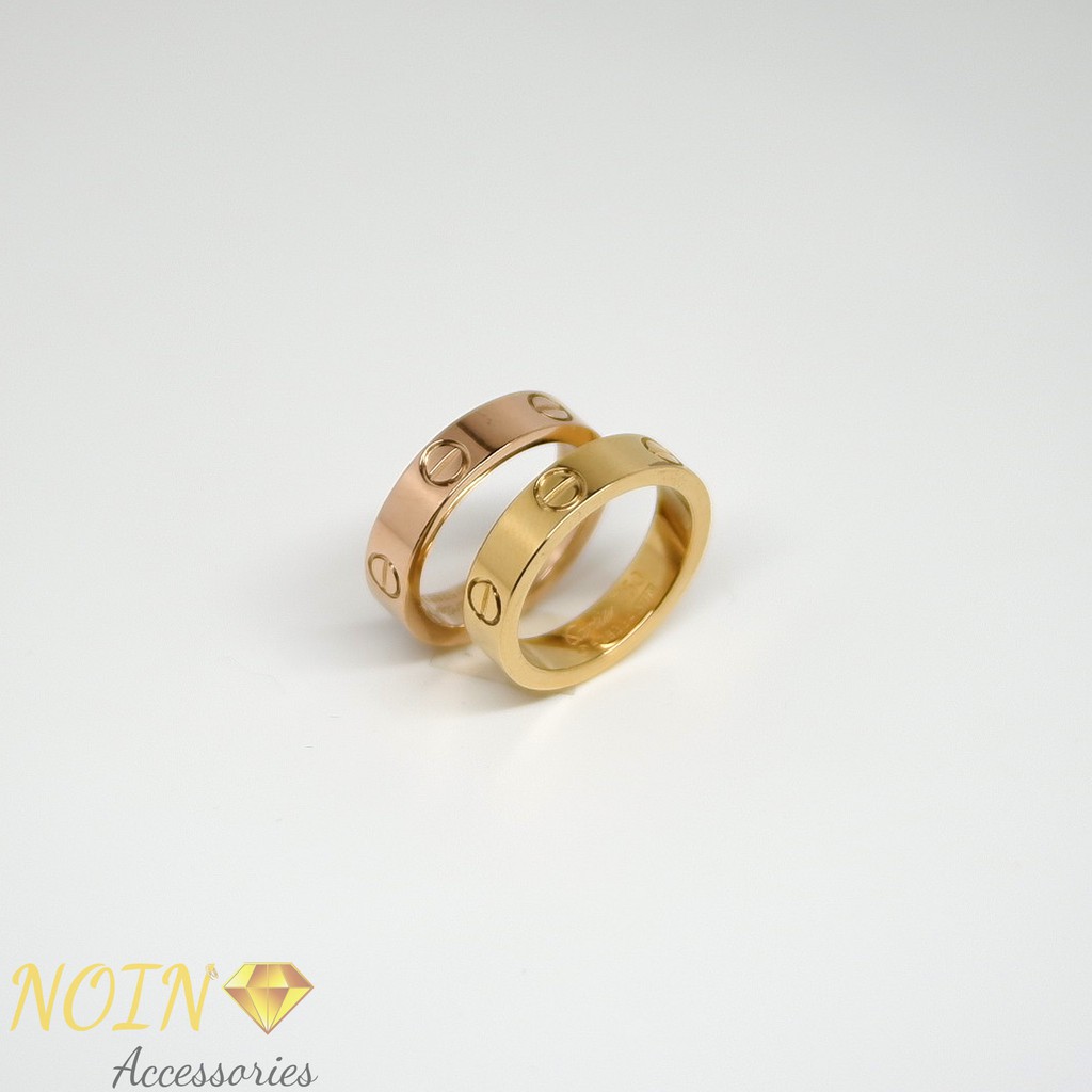 Cincin Titanium Wanita  Simple Elegan Polos - Aksesoris Wanita