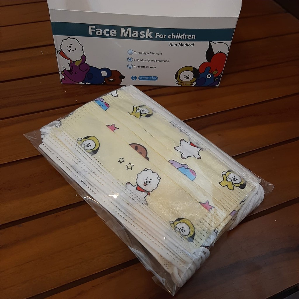 MASKER ANAK BTS 3PLY