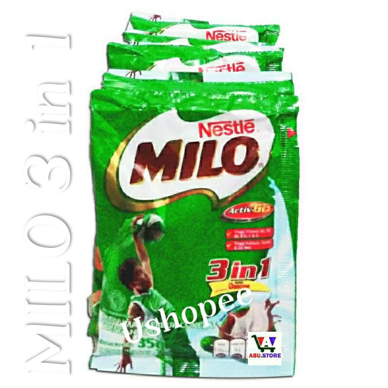 

Milo 3 in 1 Nestle isi 10 sachet @35gram