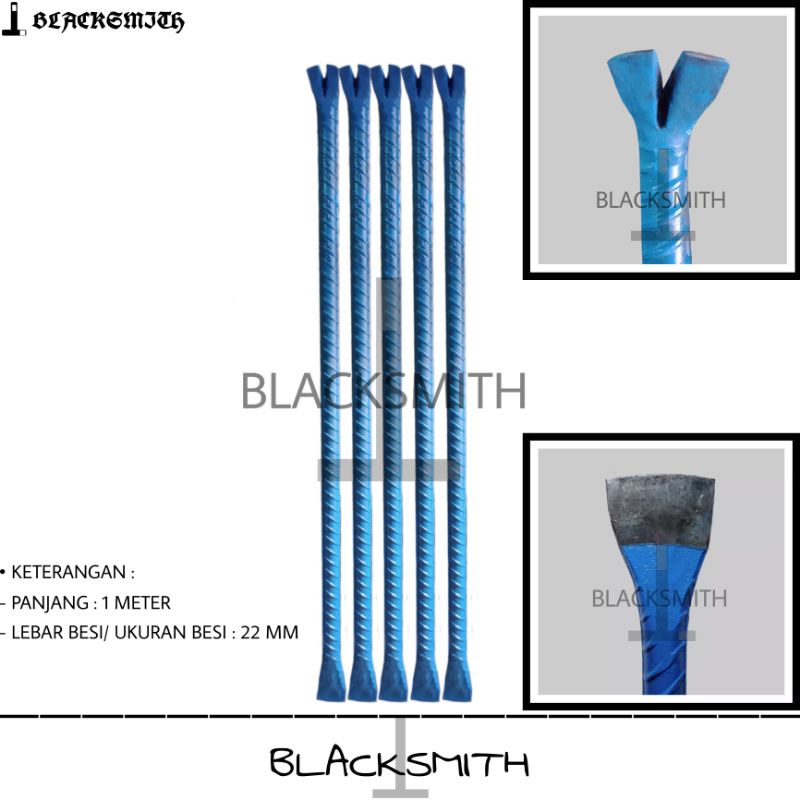 Linggis besar 22mm panjang 1 meter full besi uril sipuhan baja asli - Linggis 7/8 - Linggis besar - 