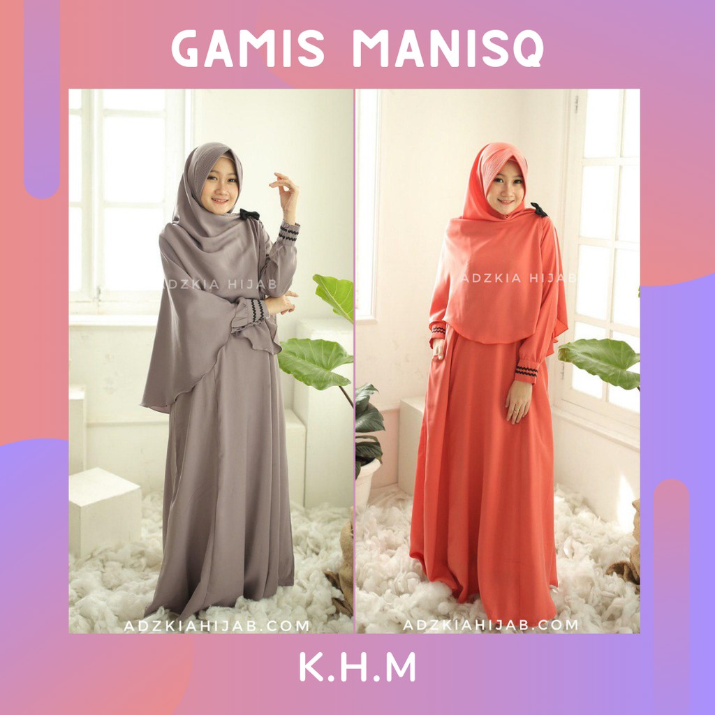 Set gamis manisqu shaline/gamis cantik/gamis muslimah/adzkia hijab syari/gamis adzkia/gamis ori