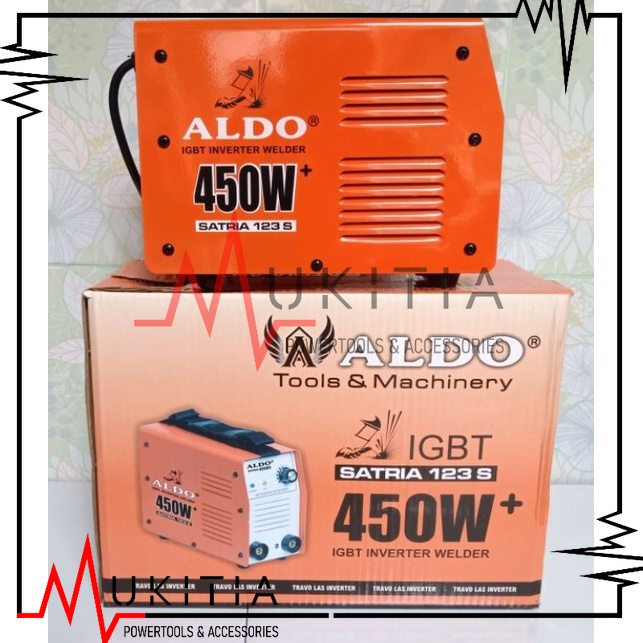Mesin Las ALDO SATRIA 123S 450 Watt IGBT Inverter Welder Travo Las 450 watt ALDO