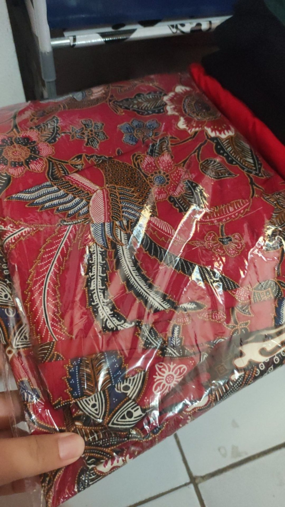 Batik Couple Set Abo-n Edisi Merah Bahan Katun Stretch