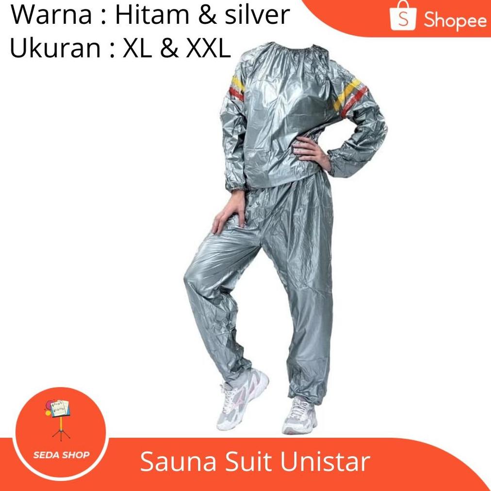 BAJU SAUNA PEMBAKAR LEMAK ORGINIAL SAUNA SUIT UNISTAR - Sauna Suit Jumbo - Sauna Suit Wanita