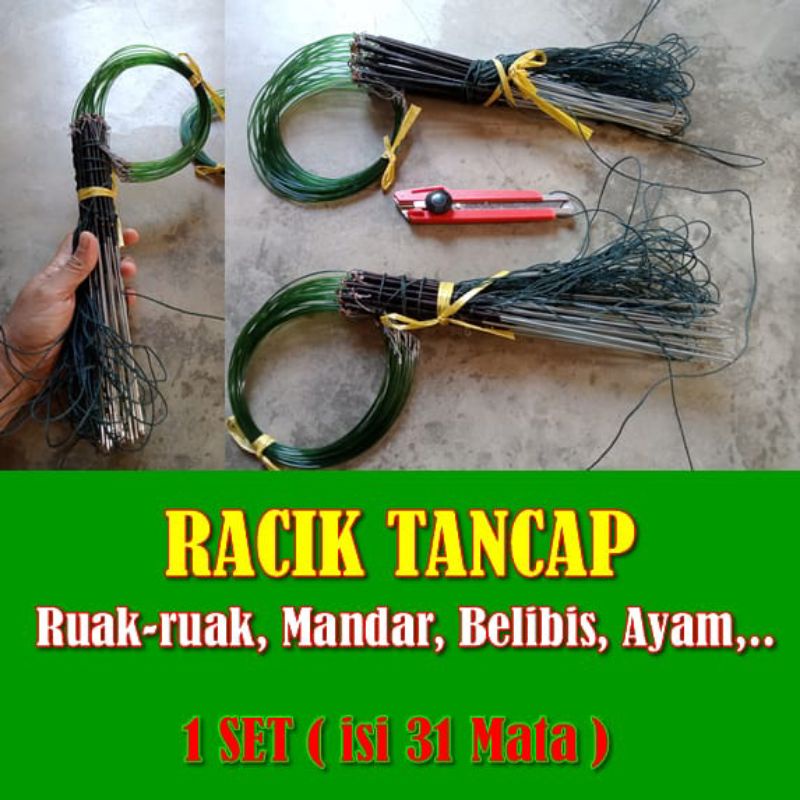 31 MATA JERAT RACIK TANCAP AYAM/ MANDAR/ BELIBIS/ KUNTUL/ RUAK RUAK/ AYAM AYAMAN/ AYAM HUTAN