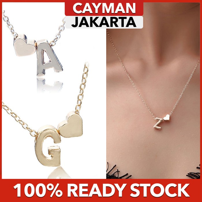 Cayman  Kalung  Rantai Emas  Wanita 26 Letters Chain Necklace Fashion Accessories jew27 Shopee 