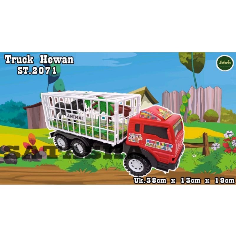 Mainan Anak Mobil Mobilan Truck Angkut Hewan ST2071 Truck Binatang Mainan Mobil Safari Mainan Anak T