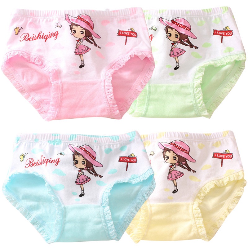 【Happy Baby】2-12Tahun CD006 Celana dalam anak perempuan Segitiga lucu Girly