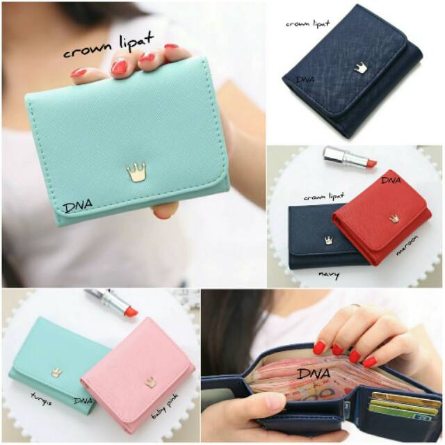 Dompet crown lipat /dompet mahkota mini /dompet murah