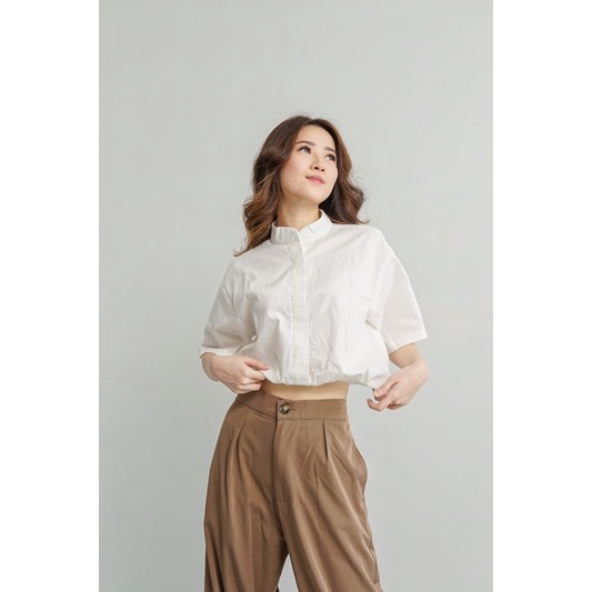 MISO BASIC PREMIUM TOP KOREA - KEMEJA &amp; BLOUSE ATASAN WANITA KANTORAN - STYLE KANTOR WANITA - HADIAH / KADO ULTAH UNTUK CEWEK