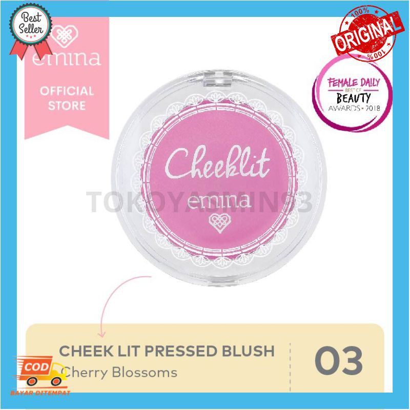 Emina Cheek Lit Pressed Blush 3.5 g Murah