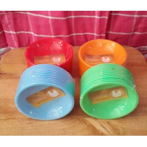 Piring sambal plastik GoldenHen - PIRING KECIL PLASTIK GOLDEN HEN 8CM - MANGKOK SAMBAL 8CM
