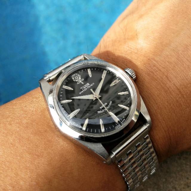 Original 70s Tudor rolex oyster prince BIG ROSE rotor self winding Black Dial great condition