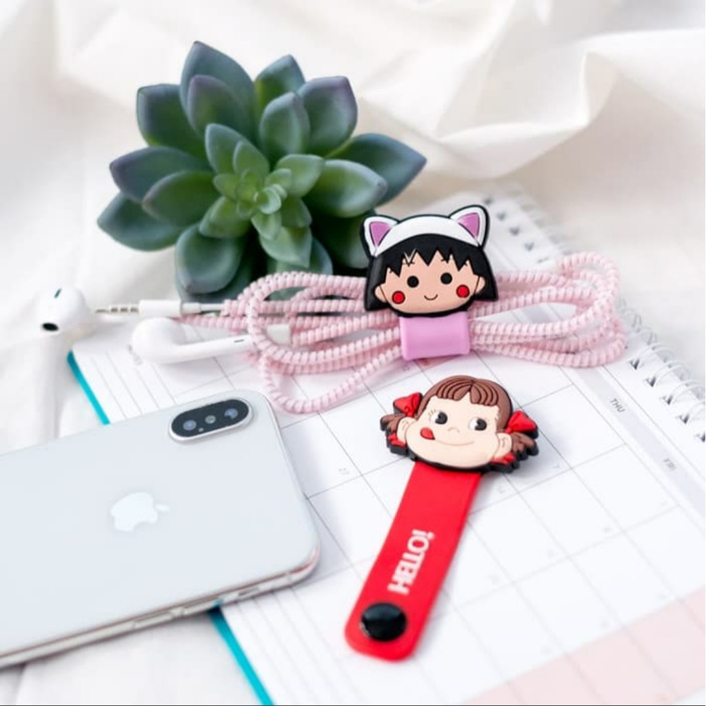 CORD HOLDER 3D TEBAL / Klip Kabel / Pengikat Kabel Charger Cartoon