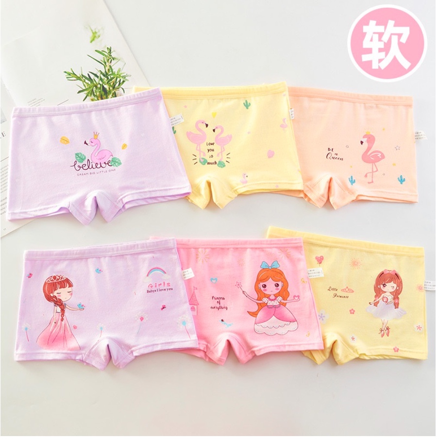 Celana Dalam Anak Perempuan Bahan Katun Halus / Underwear Boxer Cewek Import