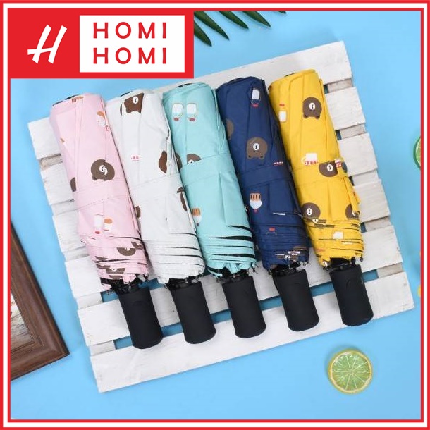 HomiHomi Payung Motif Beruang Lucu PY01 Payung Serbaguna Untuk Hujan atau Panas