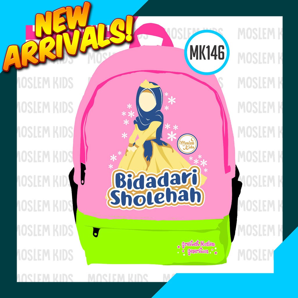 Tas Sekolah Anak Muslim SD SMP MK144 Backpack Large Moslem Kids