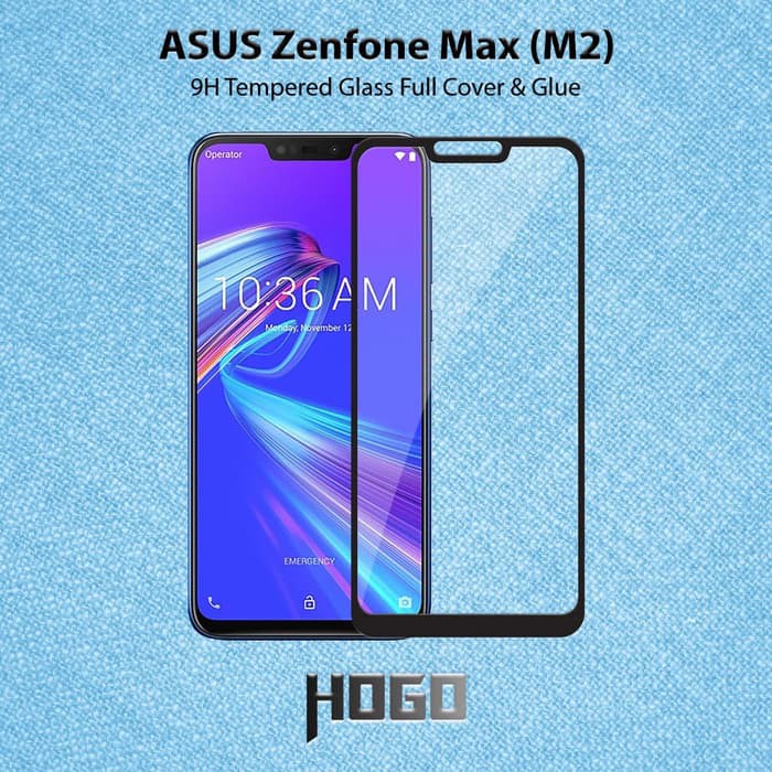 ASUS Zenfone Max M2 Tempered Glass HOGO Full Cover Glue