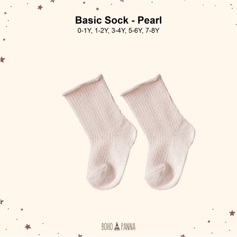 BASIC SOCK - BOHOPANNA - Kaos Kaki Bayi Newborn &amp; Anak 1-8 Tahun