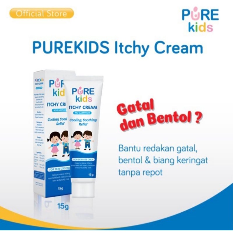 PureKids Itchy Cream 15 Gr/Krim Pereda Gatal Gigitan Serangga &amp; Nyamuk