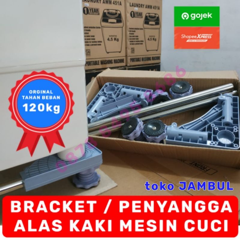 Alas kaki Bracket Penyangga Mesin Cuci dan lemari es